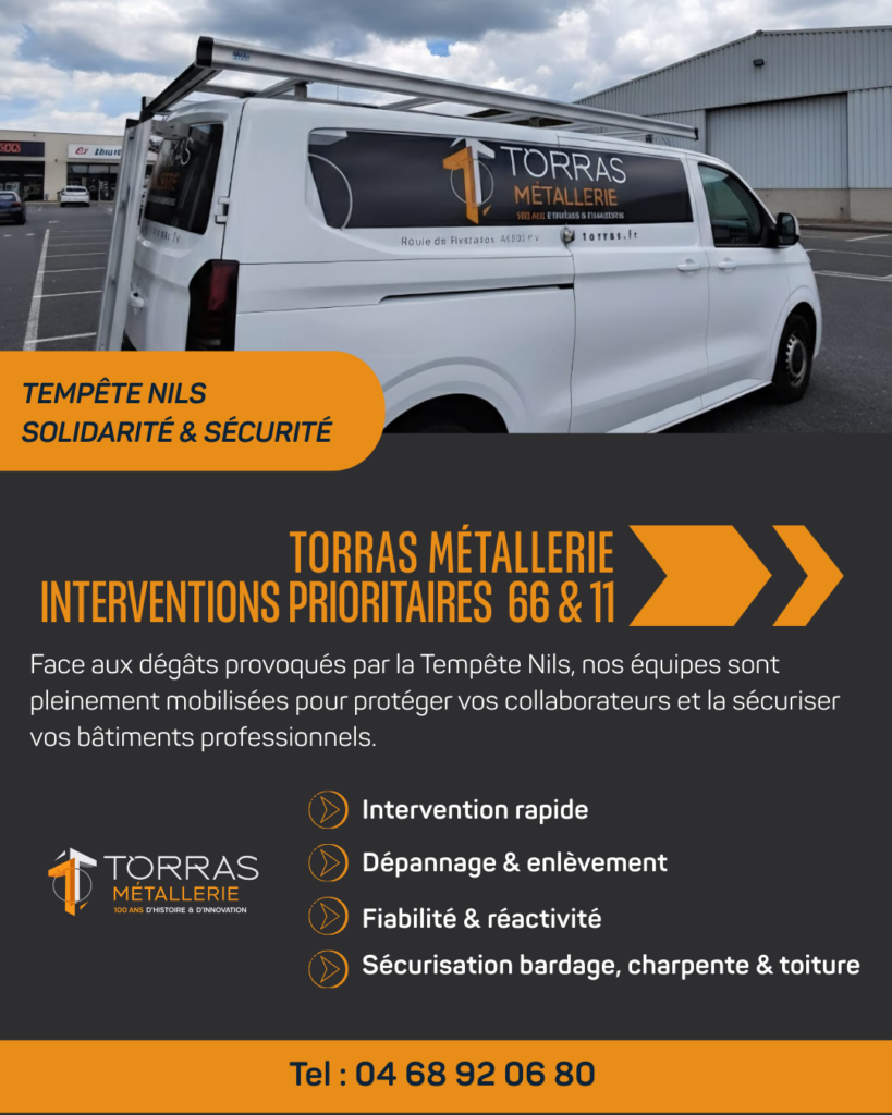 Intervention de depannage metallerie urgence 66 11 avec le fourgon Torras.